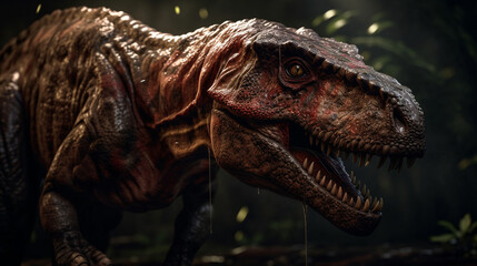 Fototapeta premium Gory and Detailed Tyrannosaurus Rex