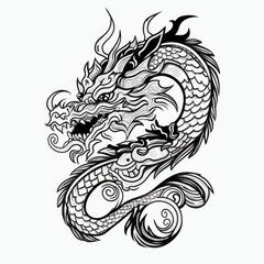 black dragon tattoo design style
