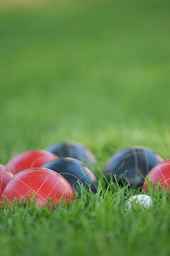 Bocce Balls on green grass