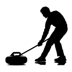 curling, silhouette, cleaning, woman, illustration, golf, sport, cleaner, person, boy, people, scooter, vacuum, ball, business, worker, child, black, work, golfer, men, cgenerated ai