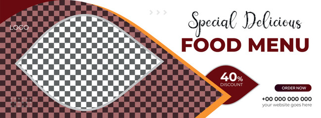 Special Delicious Healthy Food Menu Creative Social Media Web Banner Design Template