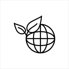 Eco friendly related thin line icon set. Linear ecology icons. Environmental sustainability simple symbol. vector illustration on white background. eco friendly icon for graphic and web design.