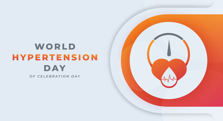 Obraz premium World Hypertension Day Celebration Vector Design Illustration for Background, Poster, Banner, Advertising, Greeting Card