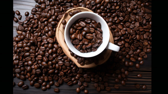 Cup, Coffee, drink, Generative AI