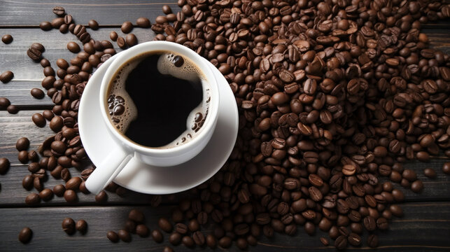 Cup, Coffee, drink, Generative AI © jonatanRodriguez