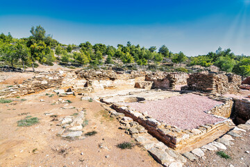 View of the historical site of Lavrion Ancient Silver Mines
