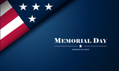Fototapeta na wymiar Memorial day background design with additional text 