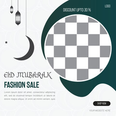 Eid Special Discount Sale Elegant Luxury Social Media Post, Leaflet, Square Flyer template