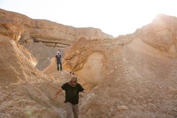 Traveling Hikers In Saudi