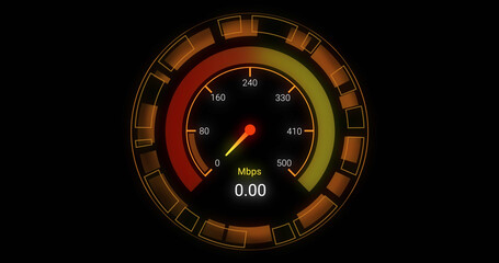 Image of speedometer and data processing