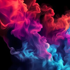 Fototapeta na wymiar illustration Dramatic smoke and fog in contrasting vivid colors. background or wallpaper, creative colors, abstraction texture. Artistic template for design. Abstract luxury, generative AI , 