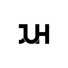 juh typography letter monogram logo design