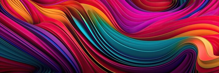 Obraz premium modern colorful abstract dynamic liquid flowing banner background (generative ai)