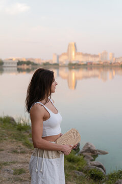 Woman showing sadhu board