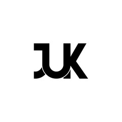 juk lettering initial monogram logo design