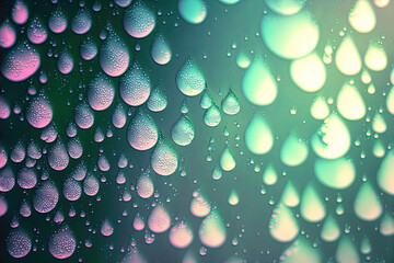 Y2K iridescent pastel digital rain drops texture background (generative ai)
