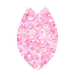 Pink watercolor petal