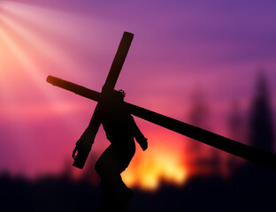 Jesus Christ carrying the cross