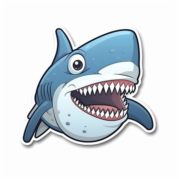 Shark, sticker.