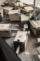 Knife fuses placed on the window sill.