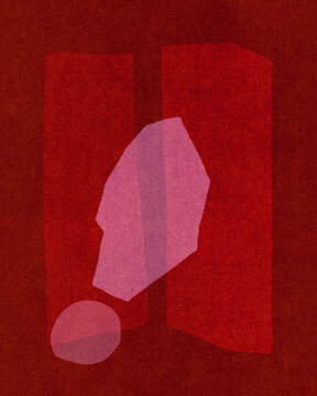 Vibrant Abstract Art Pattern On Red Background