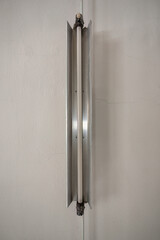 An old type of fluorescent lamp in the interior.