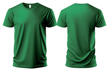 plain green t-shirt mockup template, with view,front, back - obrazy, fototapety, plakaty