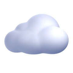3D Icon Illustration of White Bright Cloud
