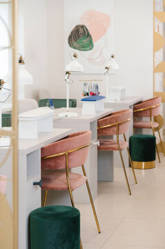 Interior of modern nail salon