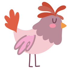 chicken icon isolated