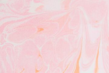 Pink and orange marbled paper