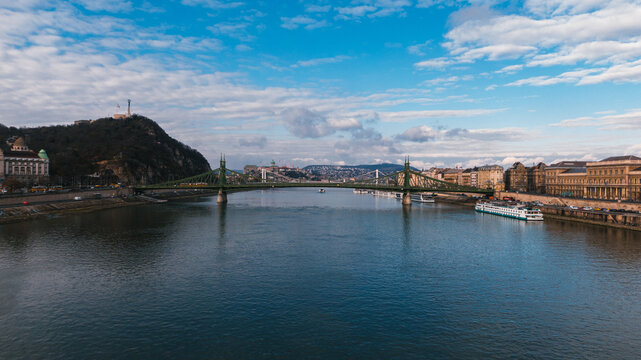 Elizabeth Bridge in Hungary, connecting Buda and Pest across the River