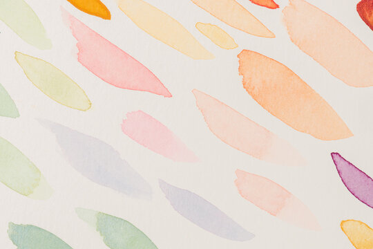 Rainbow watercolor brush mark background