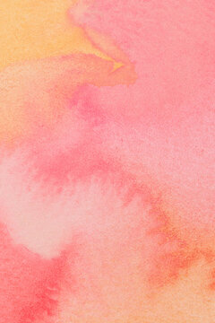 Ombre pink and orange  watercolor