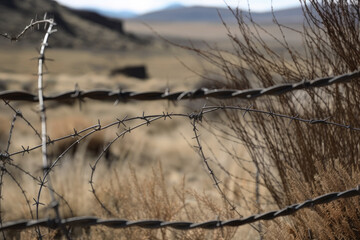 The Barbed Wire Fence Separating Us from Them, generative ai