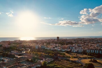 sunset over italy