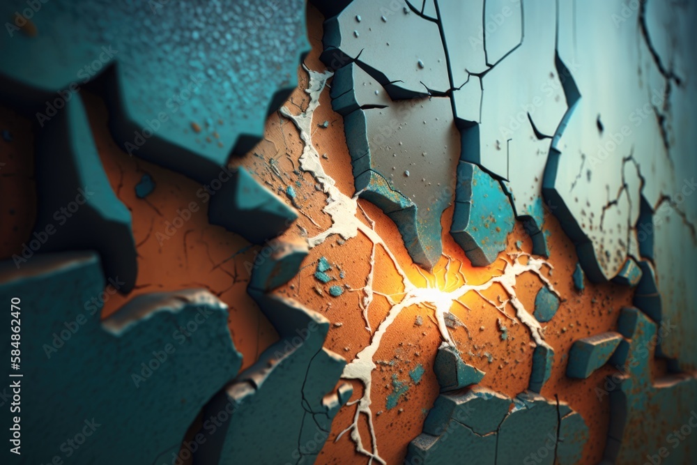 Poster a close up of a window with a cracked glass pattern on it deep sea trench abstract photography motio
