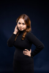 Fototapeta premium Beautiful asian woman natural makeup wear fashion clothes casual dress code office style.