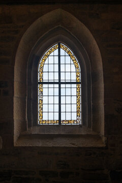UGC of arched window in church 