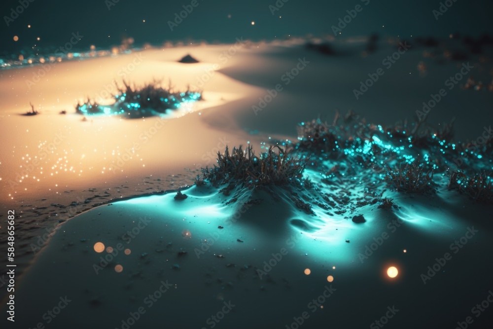 Poster a computer generated image of a desert with a lot of snow lunar landscape animation motion graphics 