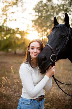 Teen Girl and Horse