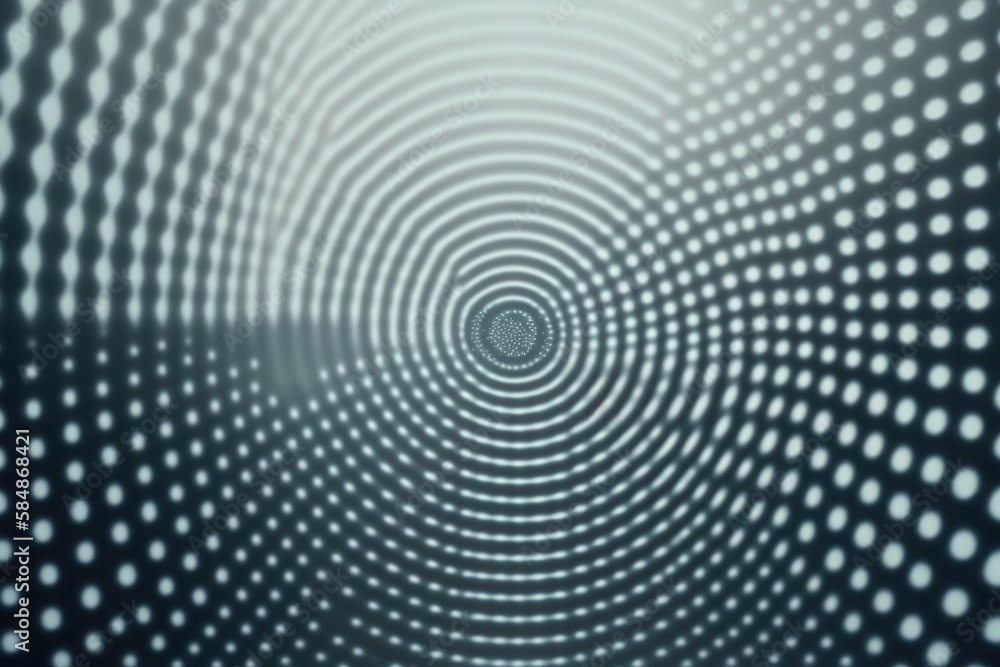 Poster a black and white photo with a circular design on it's side deep sea trench op art motion graphics g