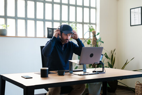 Man Preparing For Streaming in live