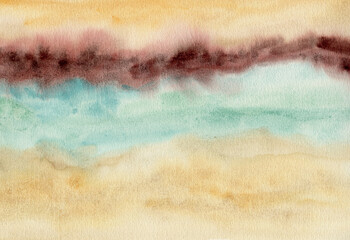 Watercolor abstract landscape