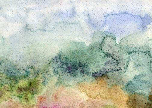 Abstract watercolor landscape