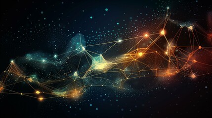 Technology background, Business concept, digital background, Network Background, bokeh, Generative AI