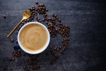 Espresso cup on dark background