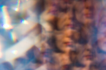Distorted woman portrait