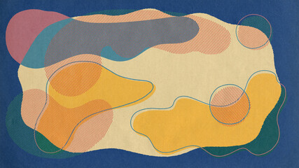 Abstract Illustration With Soft Playful Shapes 