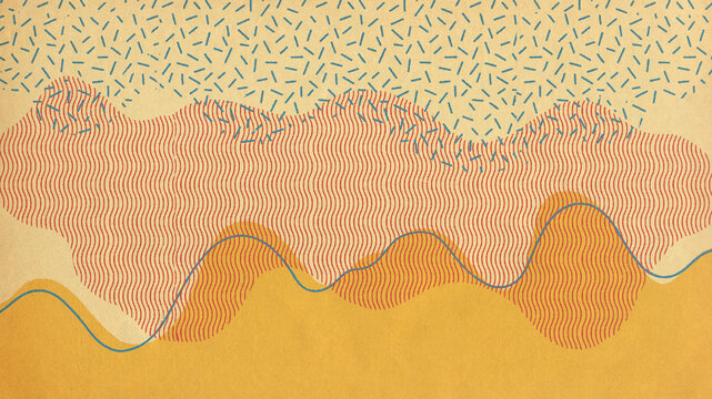 Abstract Wavy Rays Illustration